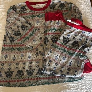 Hanna Andersson Star Wars Men’s Pajama Holiday set XL